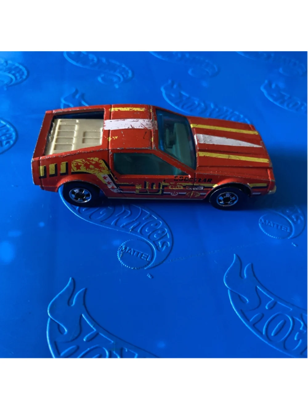 1979 Hot Wheels DELOREAN #10 Good Year Turismo Mattel VINTAGE Toy Car Red